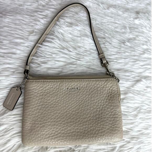 COACH Legacy Gray Wristlet - Picture 1 of 6